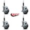 Service Caster 4'' Thermoplastic Rubber Swivel 3/4'' Expanding Stem Caster Set with Brake, 4PK SCC-EX20S414-TPRB-TLB-34-4 - alternate 3